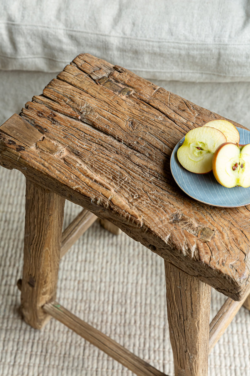 Vintage-Inspired Polished high quality Wooden Stool