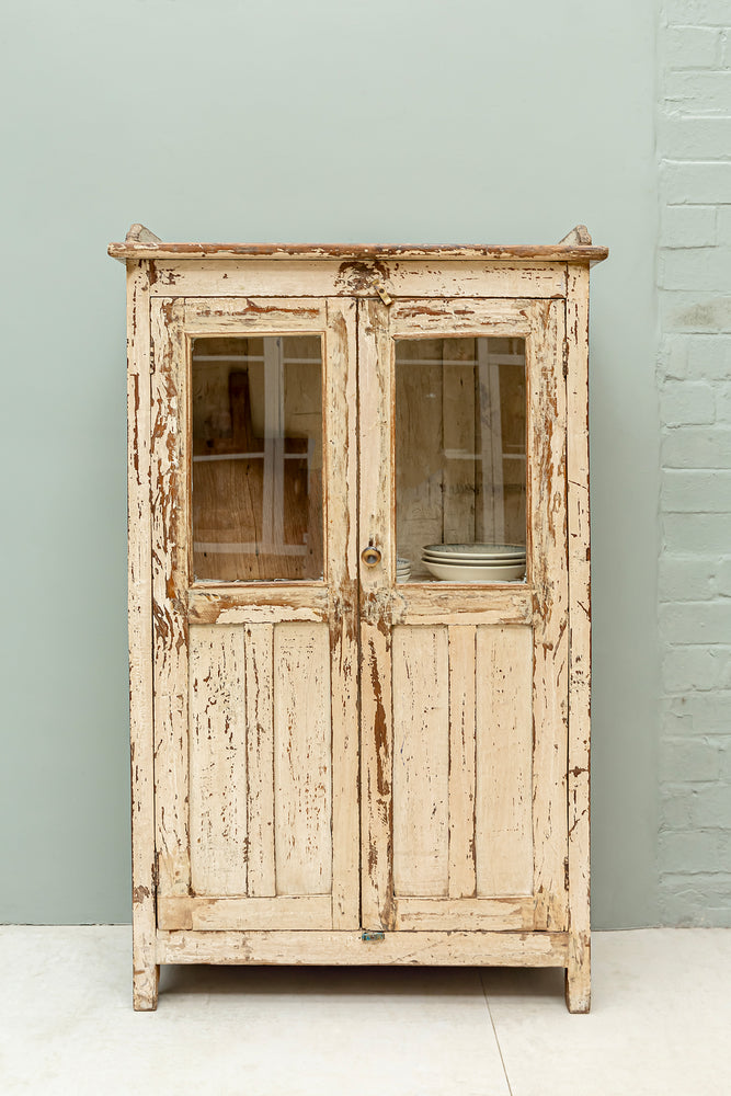 Aditi Distressed Display Cabinet - 128cm