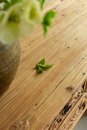 Tom Rustic Elm Console Table - 110cm