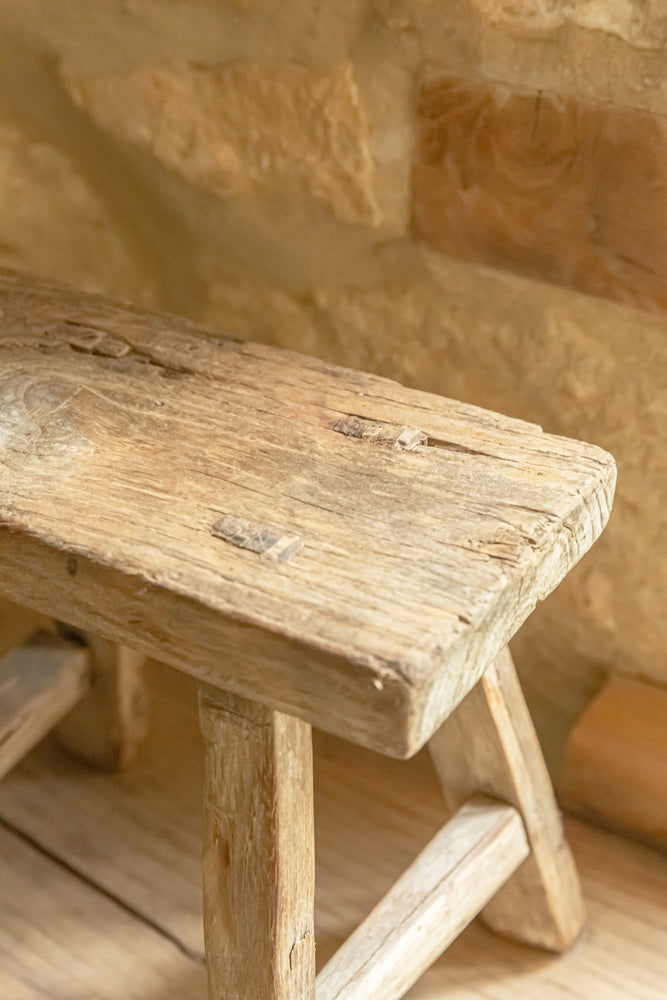 Chauk Rustic Wooden Stool