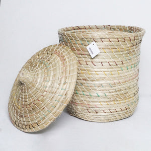 Mendong Basket with Lid - Large