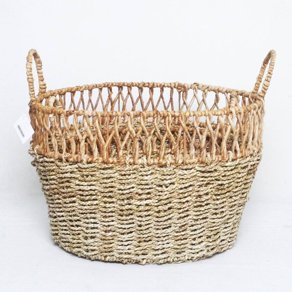 Putih Seagrass Basket - Medium