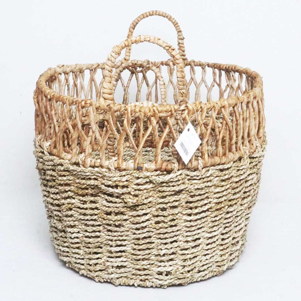 Putih Seagrass Basket - Medium