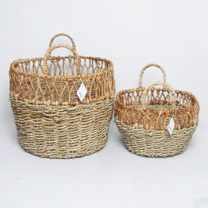 Putih Seagrass Basket - Medium