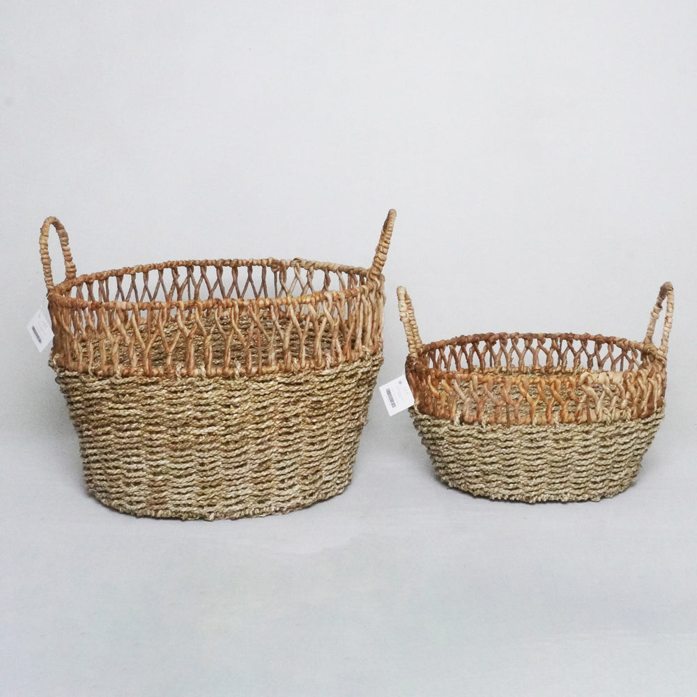 Putih Seagrass Basket - Medium