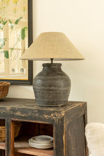 Hamo Vase Lamp - Natural Grey