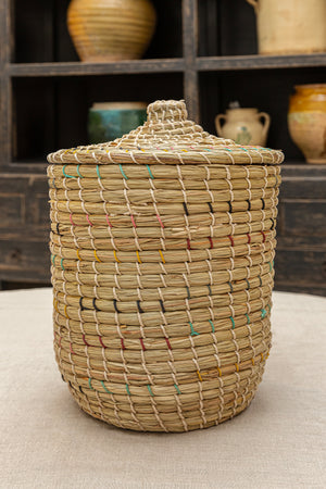 Mendong Basket with Lid - Small