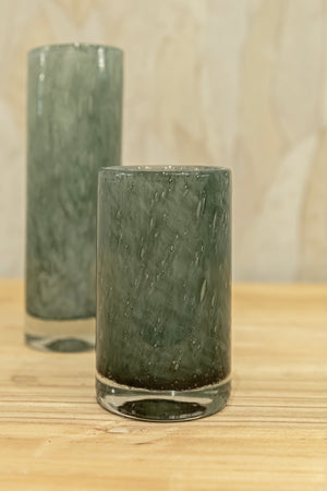 Cylindrical Votive - Old Green - 8.5cm x 8.5cm