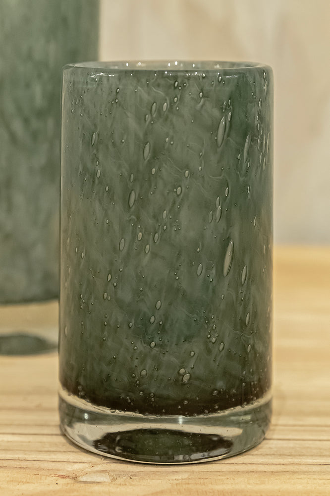 Cylindrical Votive - Old Green - 8.5cm x 8.5cm