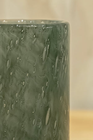 Cylindrical Votive - Old Green - 8.5cm x 8.5cm