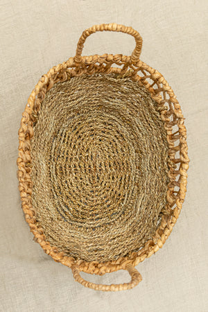 Putih Seagrass Basket - Medium