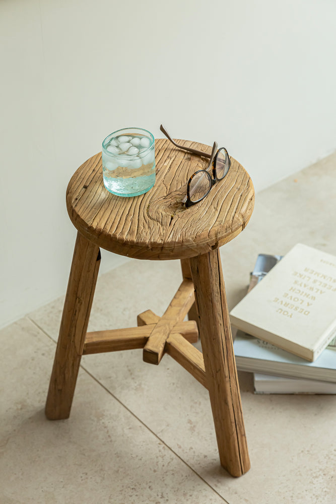 Wilfred Round Elm Stool