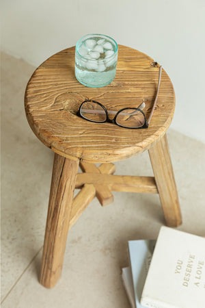 Wilfred Round Elm Stool